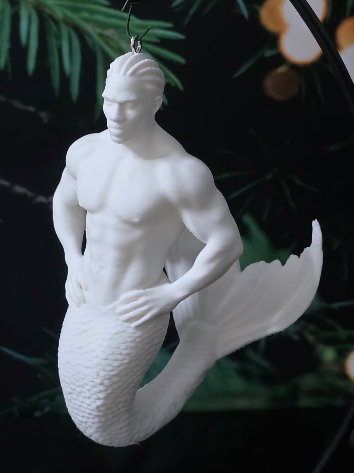 Cornrow Cutie Merman Ornament
