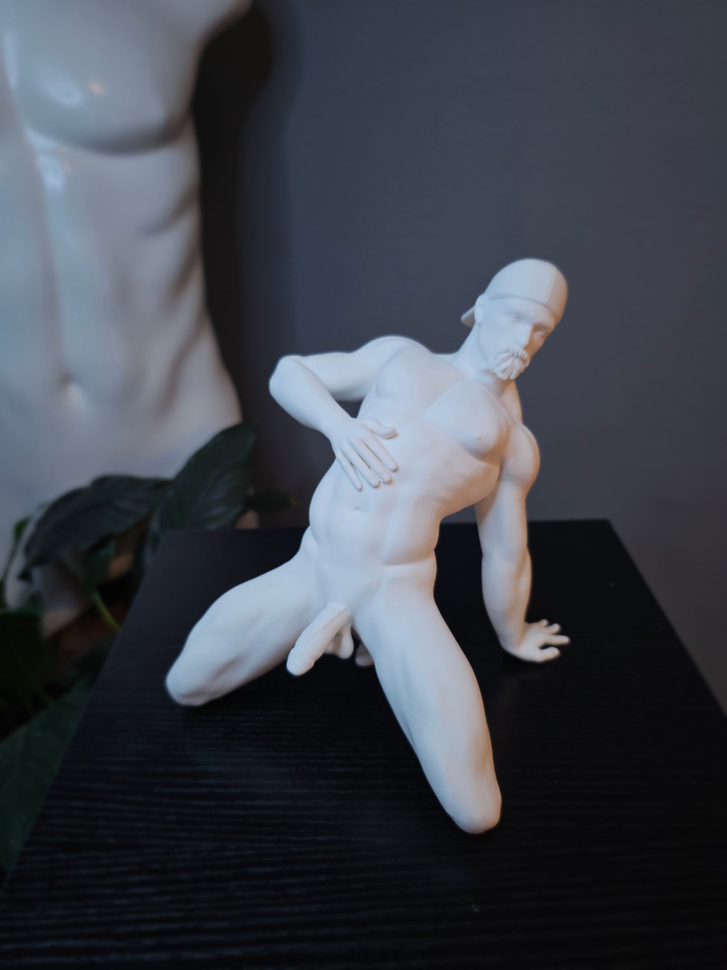 Backward Ball Cap Goatee Lean