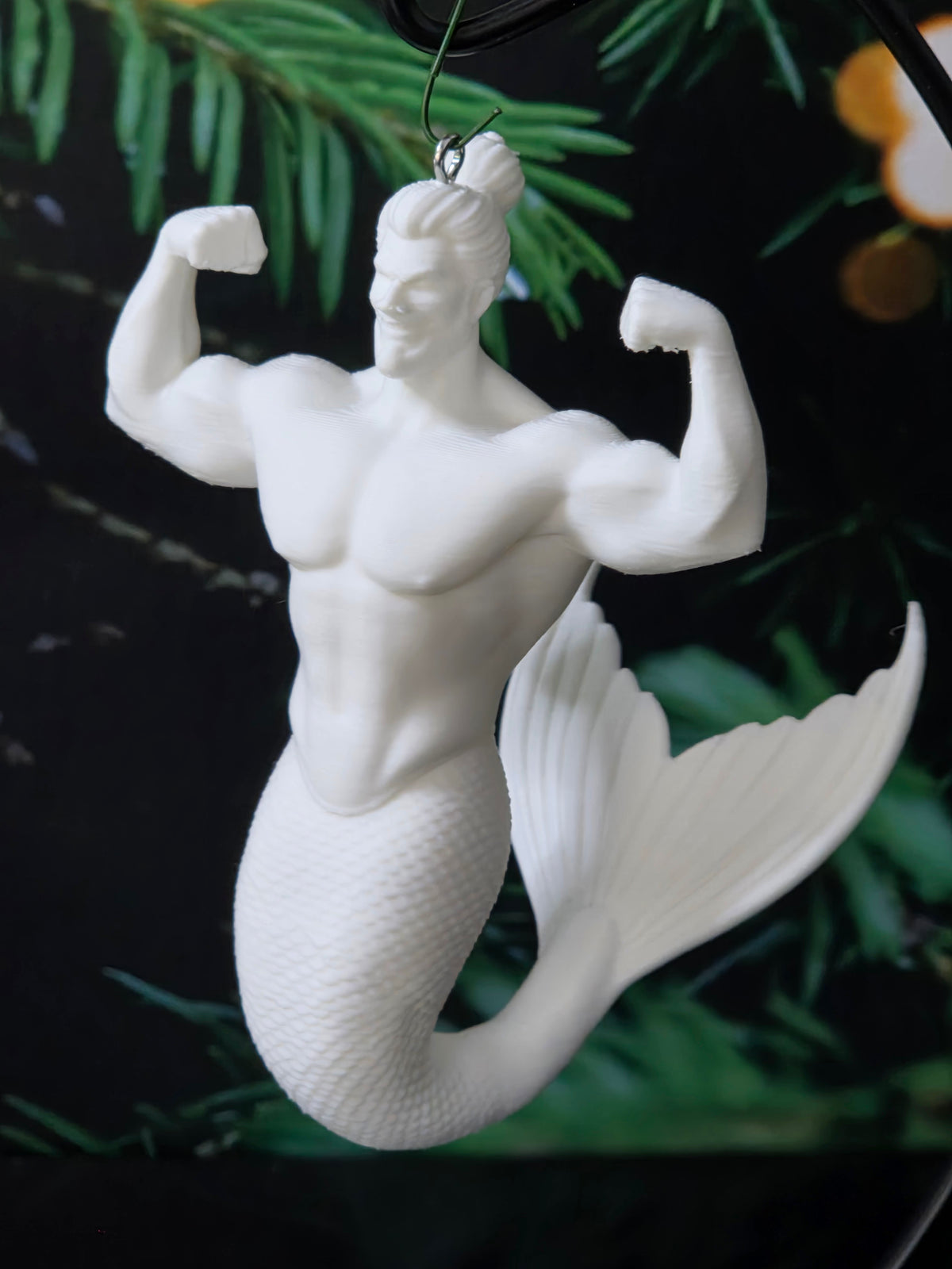 Man Bun Merman Ornament
