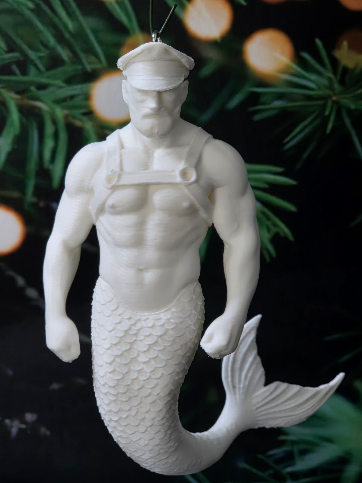 Leather Daddy Merman Ornament