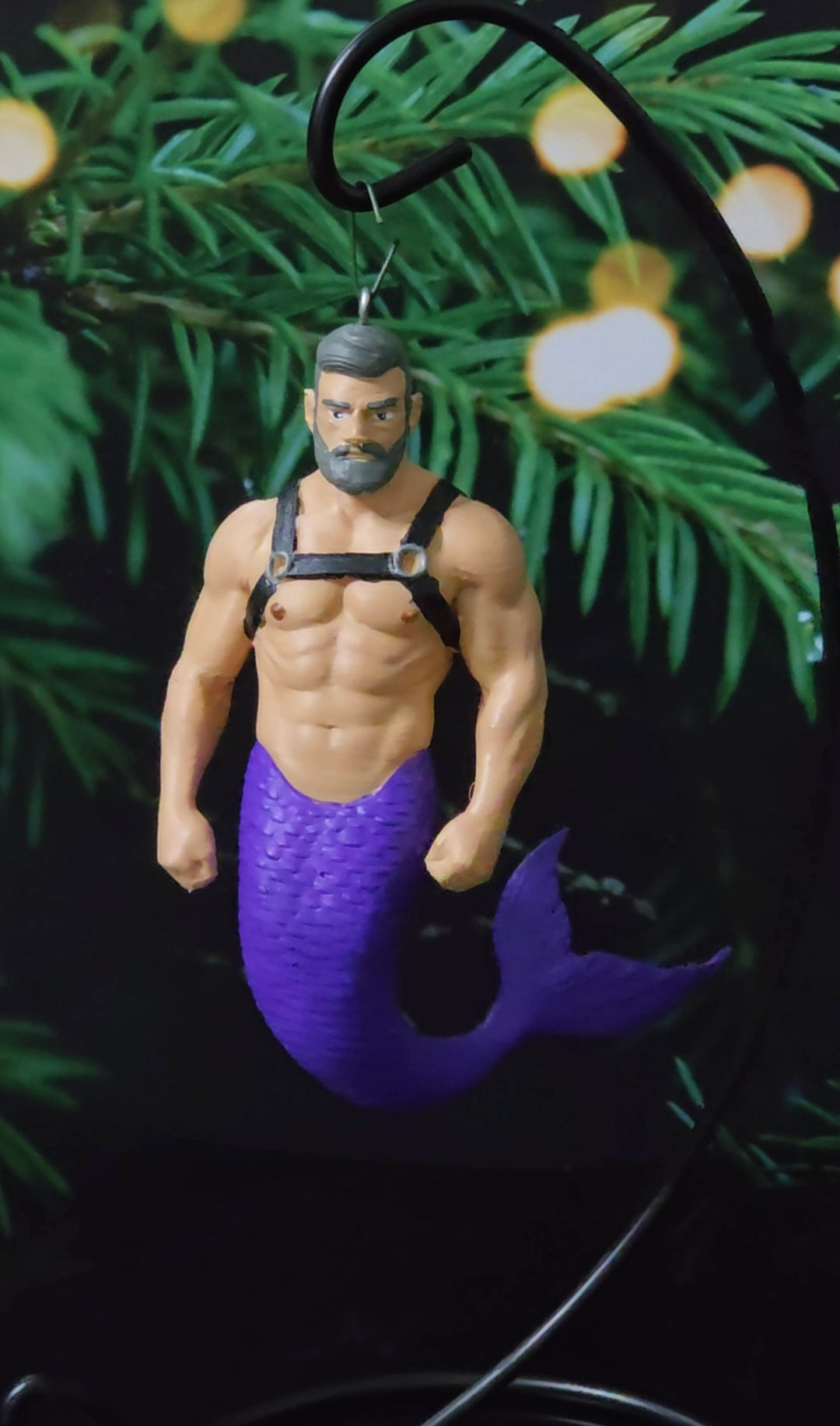 Harnessed Male Merman Painted
