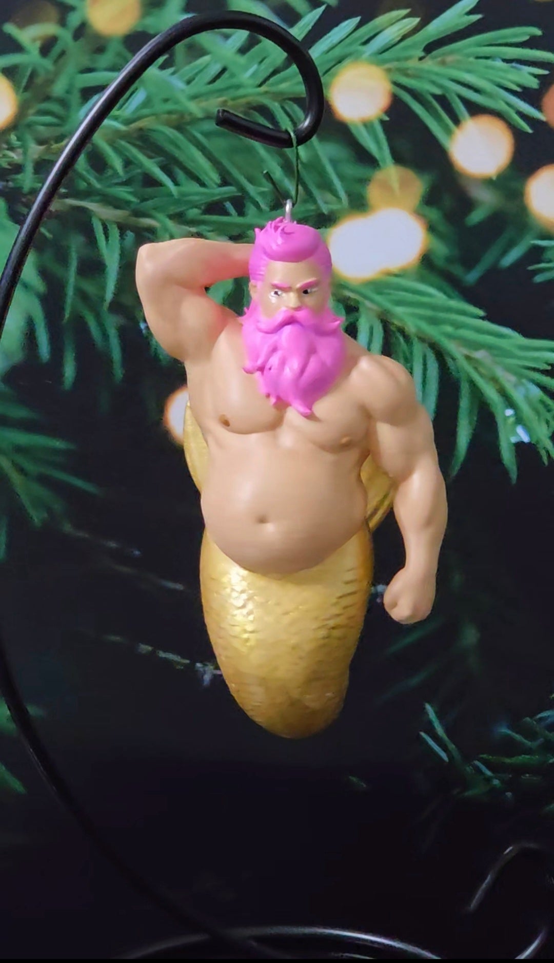 Painted Bear Merman Ornament