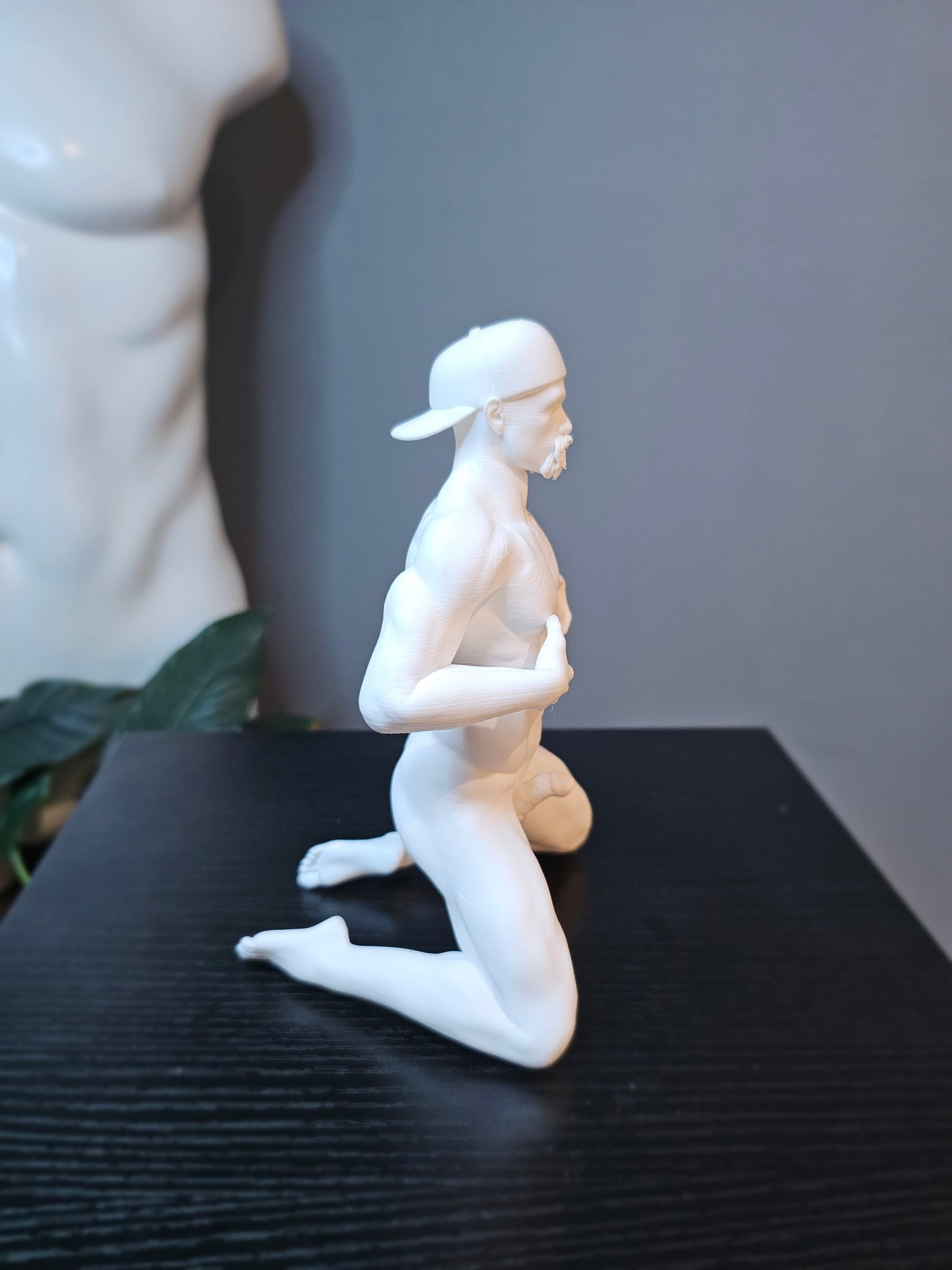 Backward Ball Cap Nipple Play Goatee