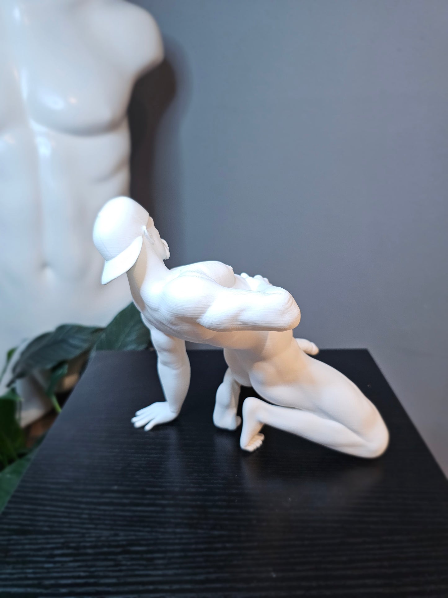 Backward Ball Cap Goatee Lean