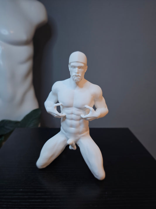 Backward Ball Cap Nipple Play Goatee