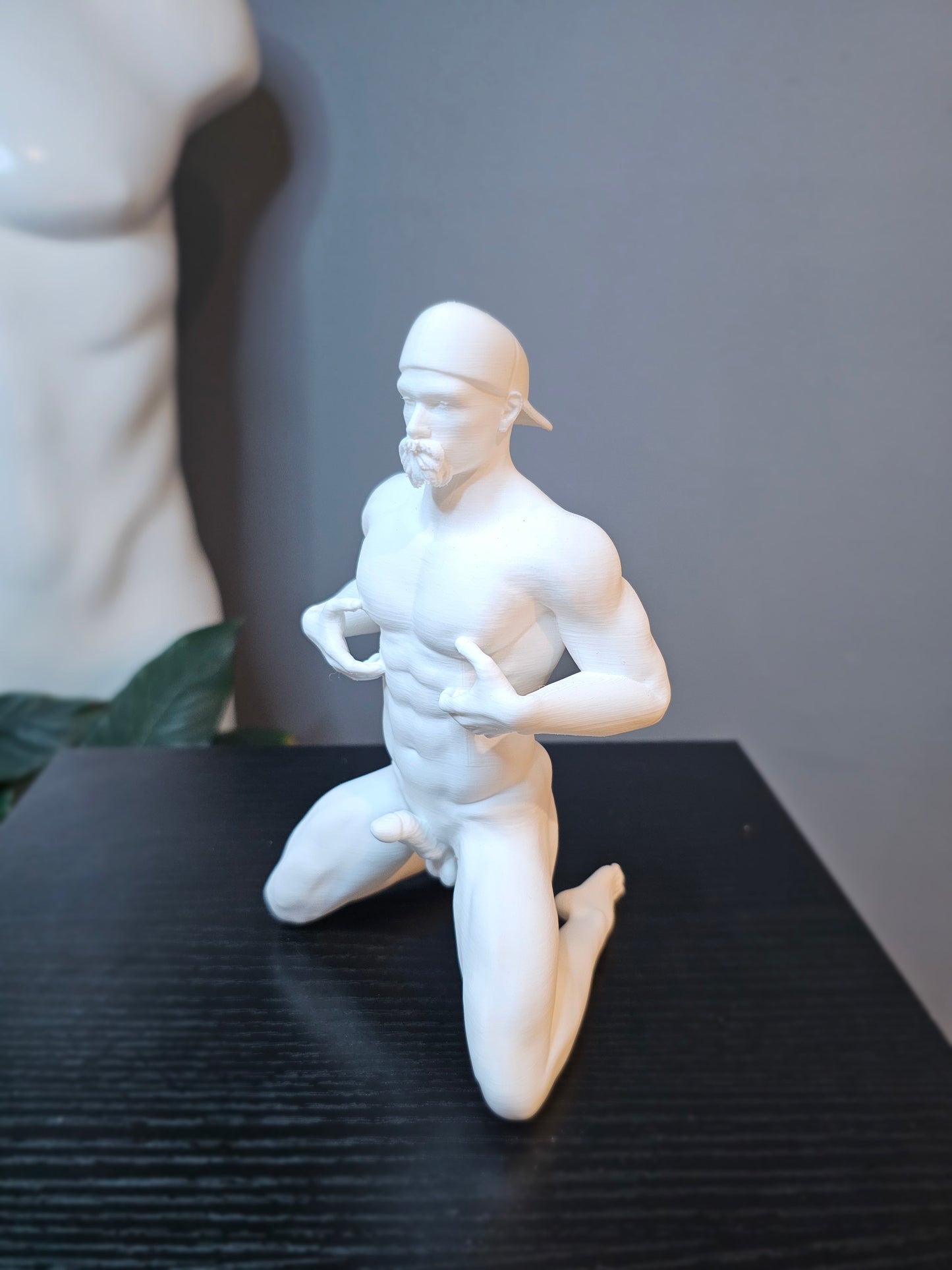 Backward Ball Cap Nipple Play Goatee